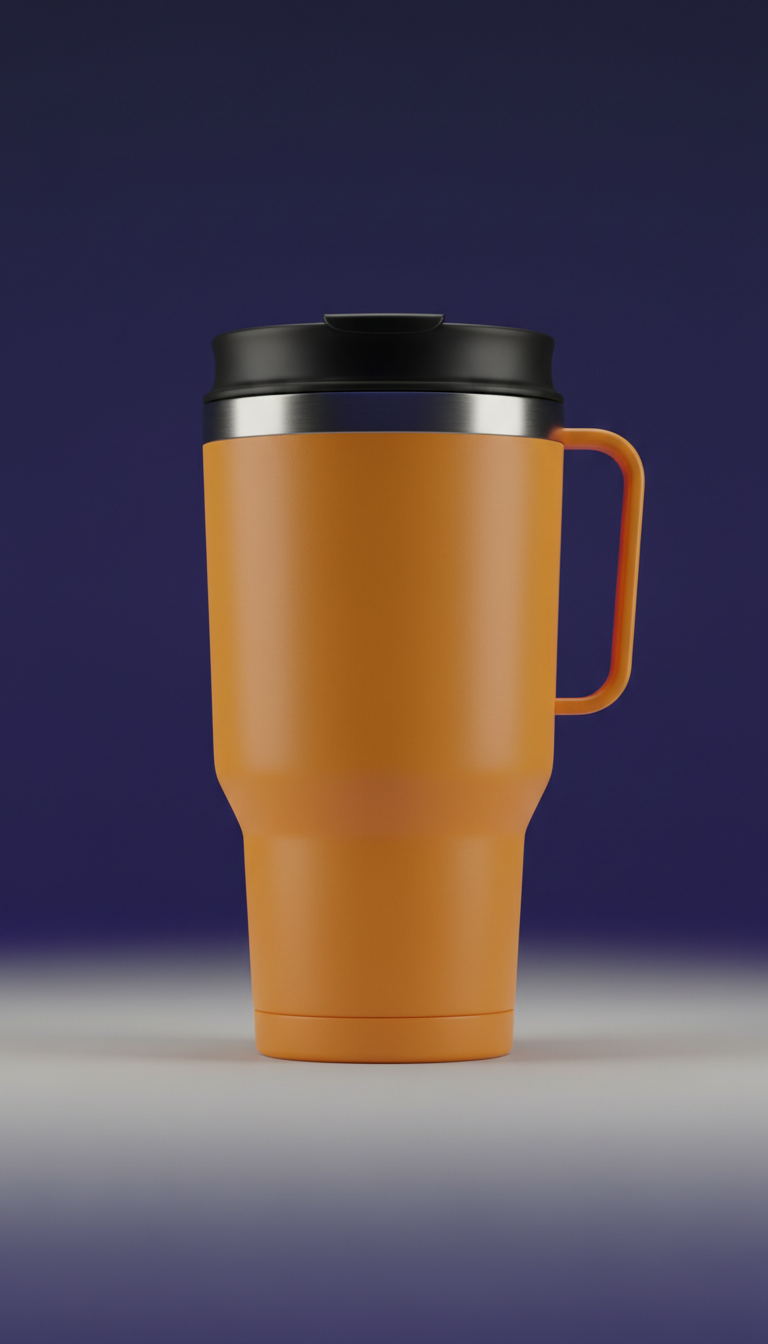 Orange Insulated Travel Mug